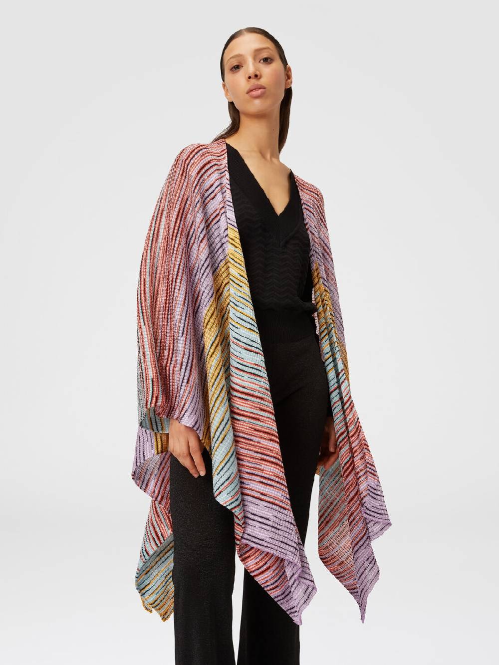 Missoni Mantella in maglia di misto viscosa fiammata 2025