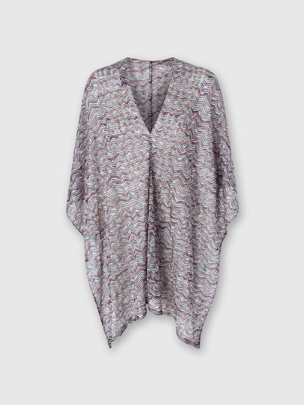 Missoni Poncho in maglia di viscosa e cotone chevron In Linea
