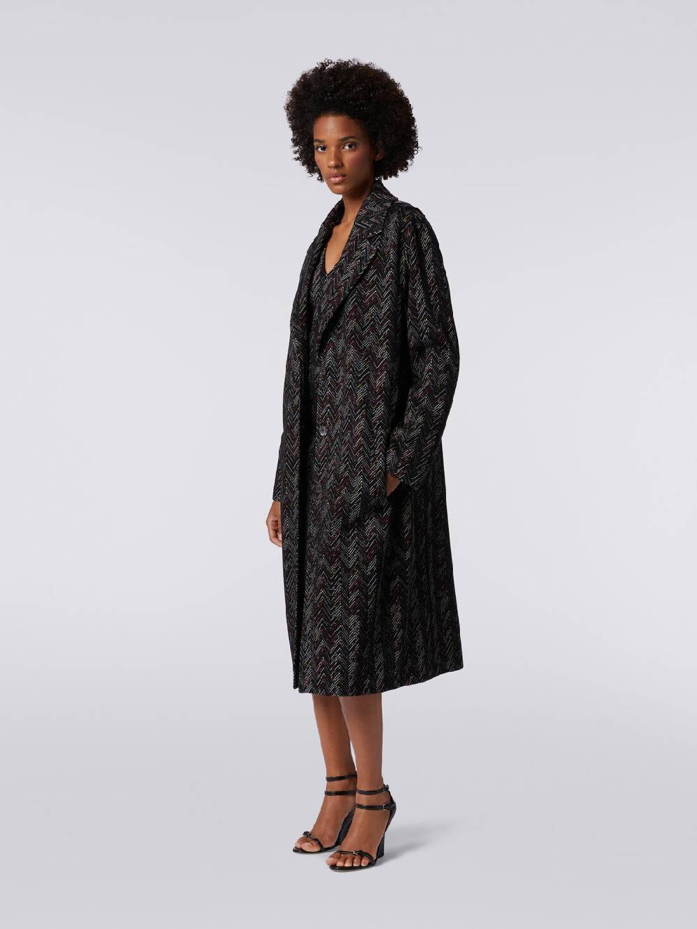 Missoni Cappotto monopetto in misto lana zig zag Lightning offer