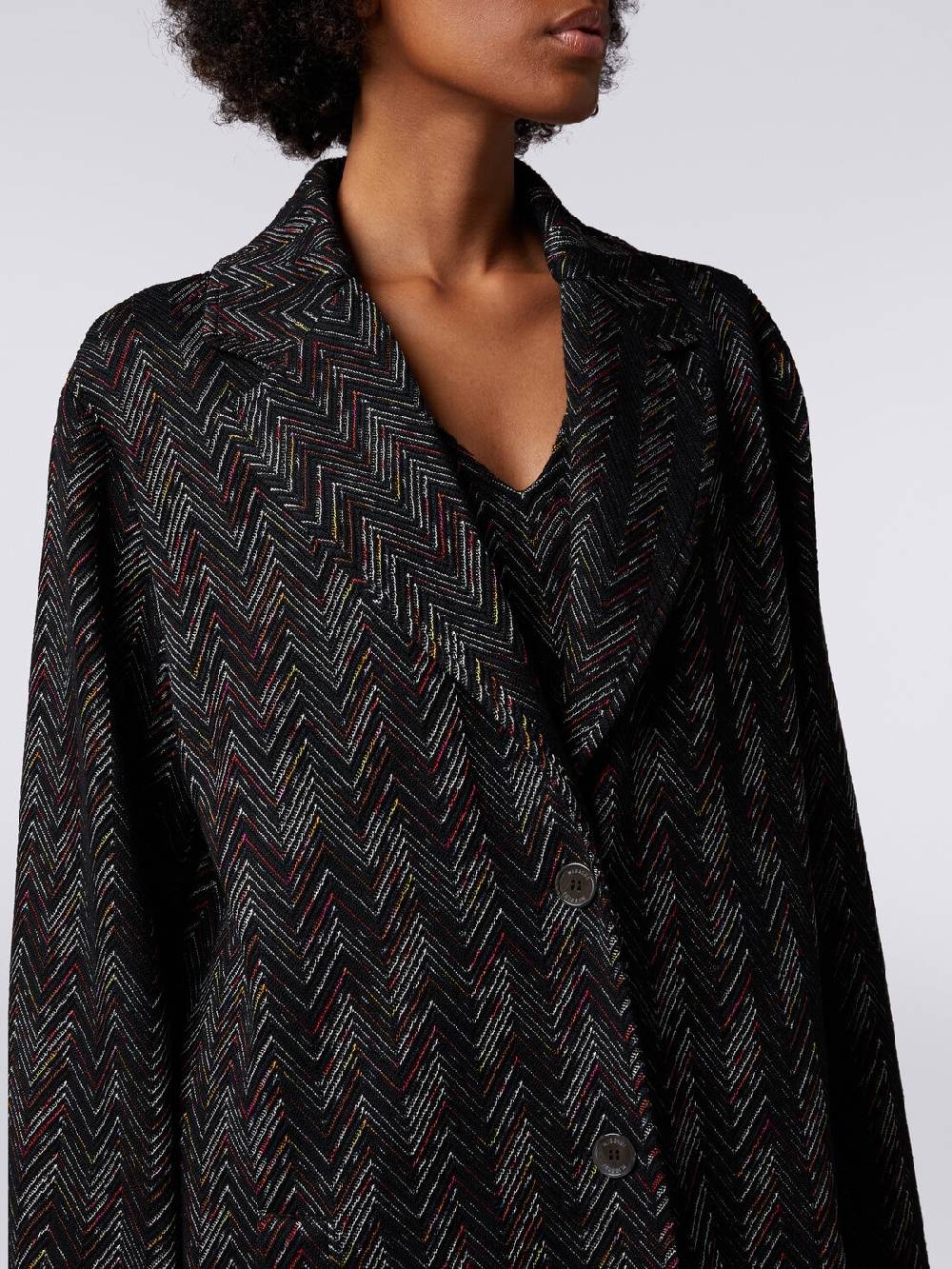 Missoni Cappotto monopetto in misto lana zig zag Lightning offer