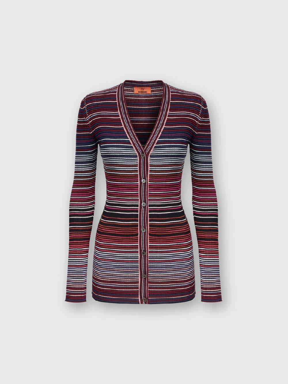 Missoni Cardigan in cotone e viscosa a righe Vendita