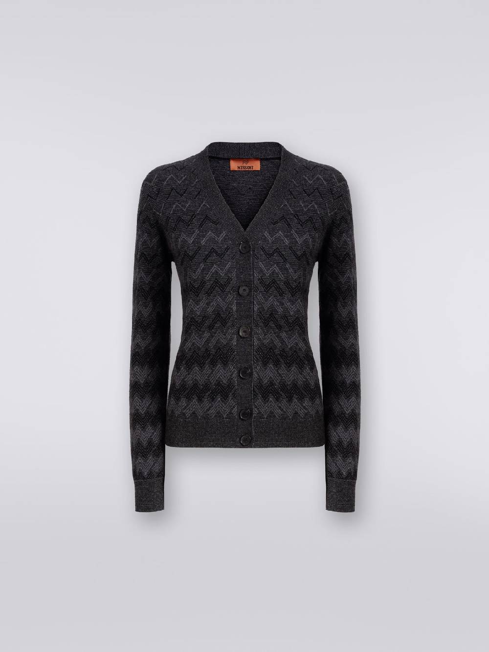 Missoni Cardigan con scollo a V in cachemire con zig zag Promozione