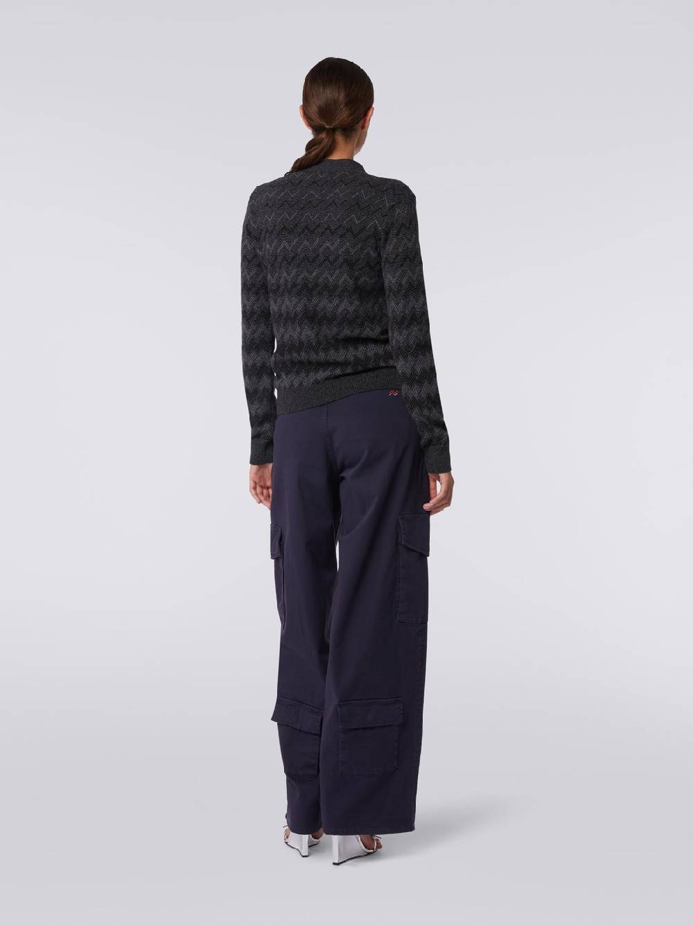Missoni Cardigan con scollo a V in cachemire con zig zag Promozione