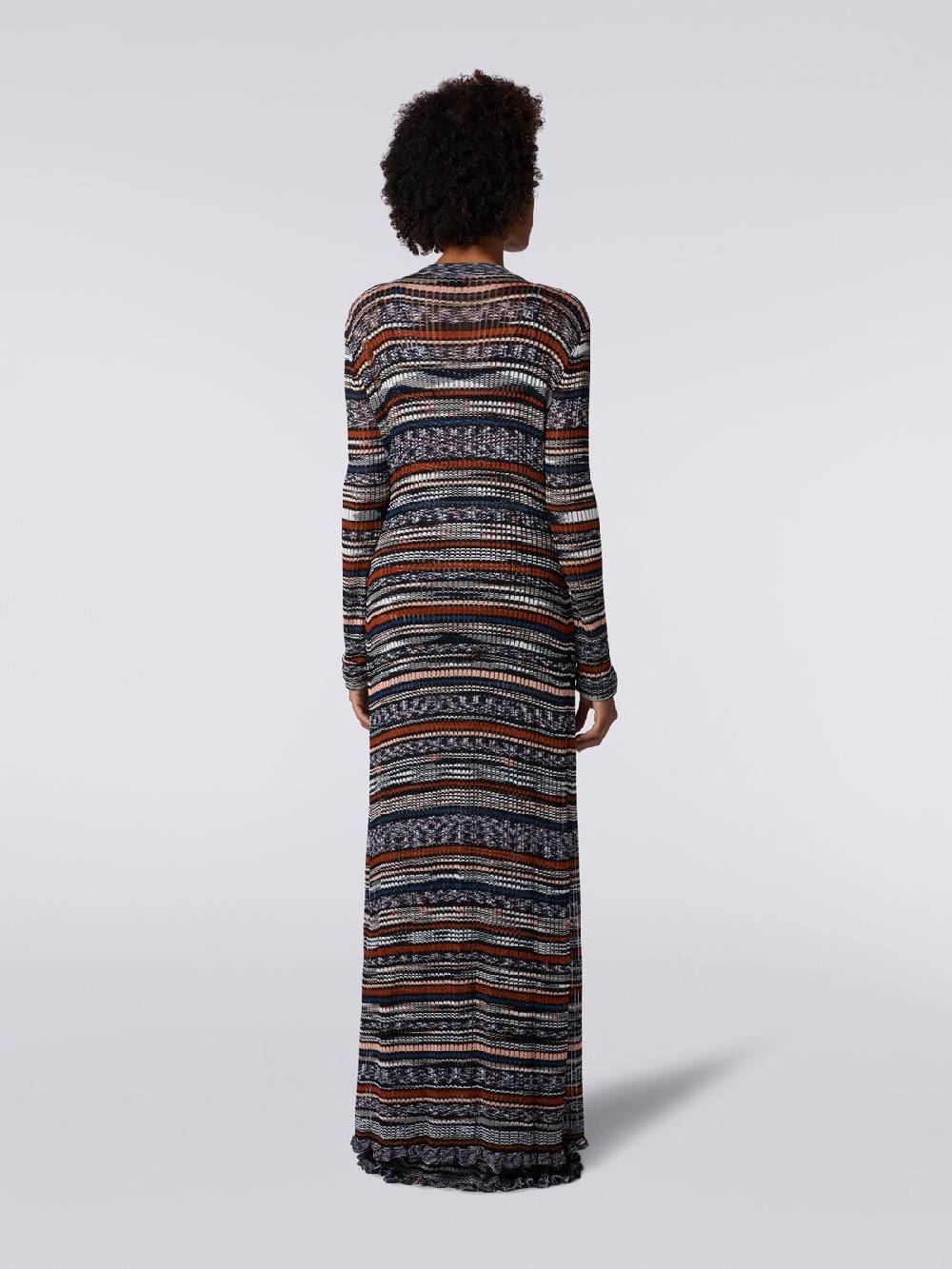 Missoni Cardigan lungo a costine in viscosa fiammata Pezzi Unici