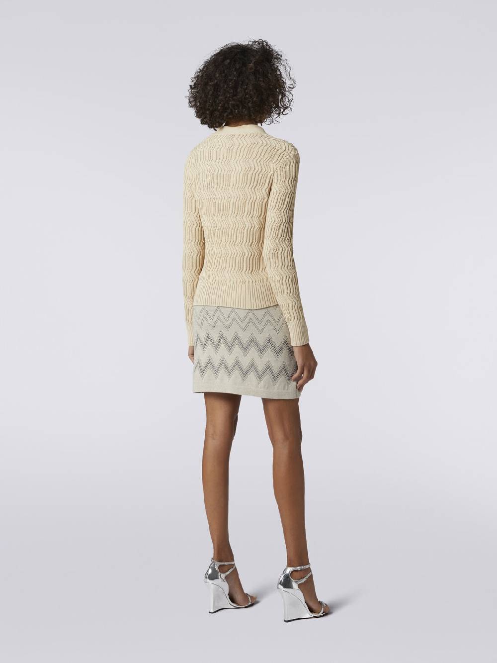 Missoni Cardigan in cotone con nervature verticali a rilievo Soddisfazione Garantita