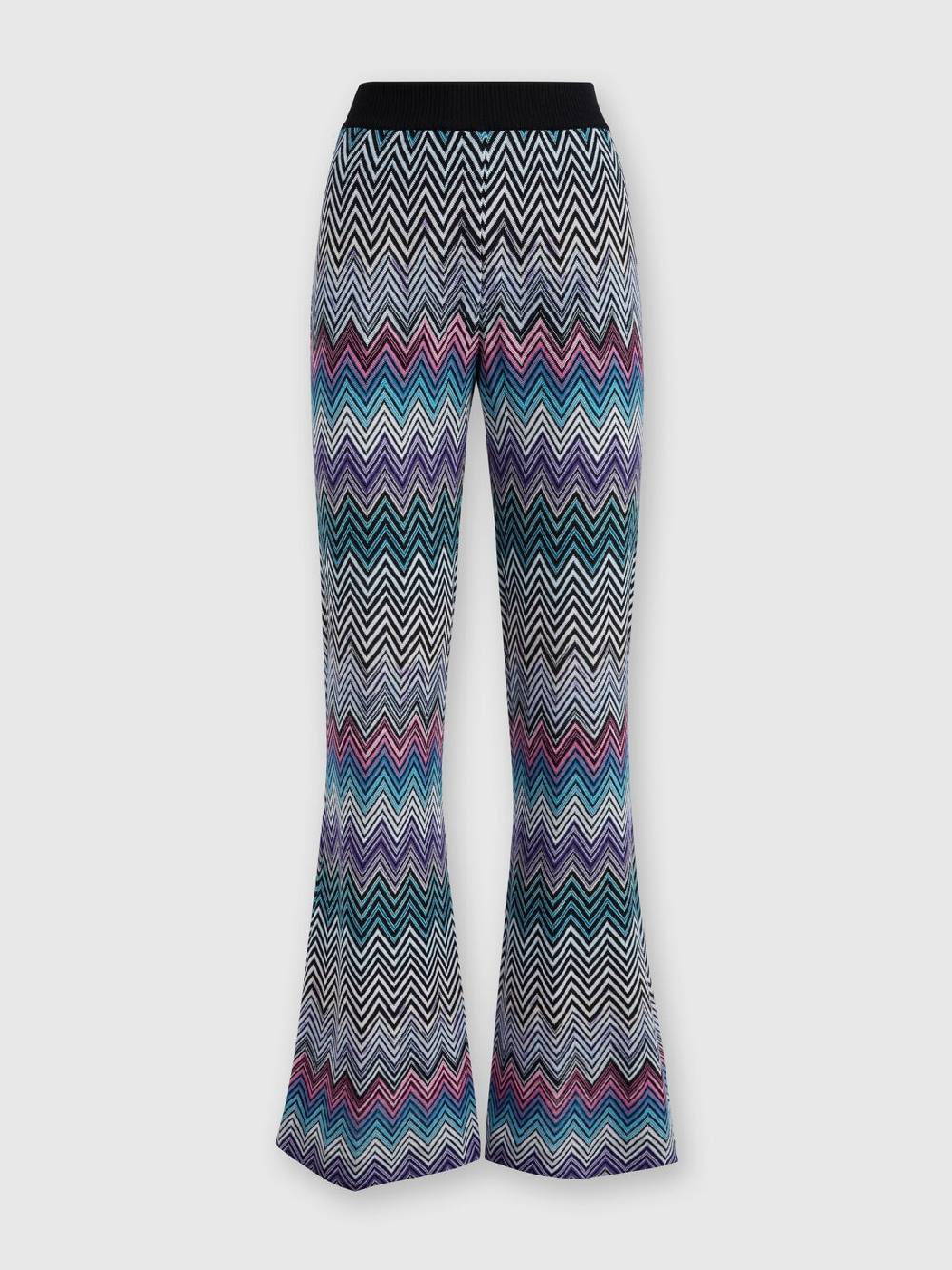 Missoni Pantaloni flare in lana zig zag Fino Al -60%