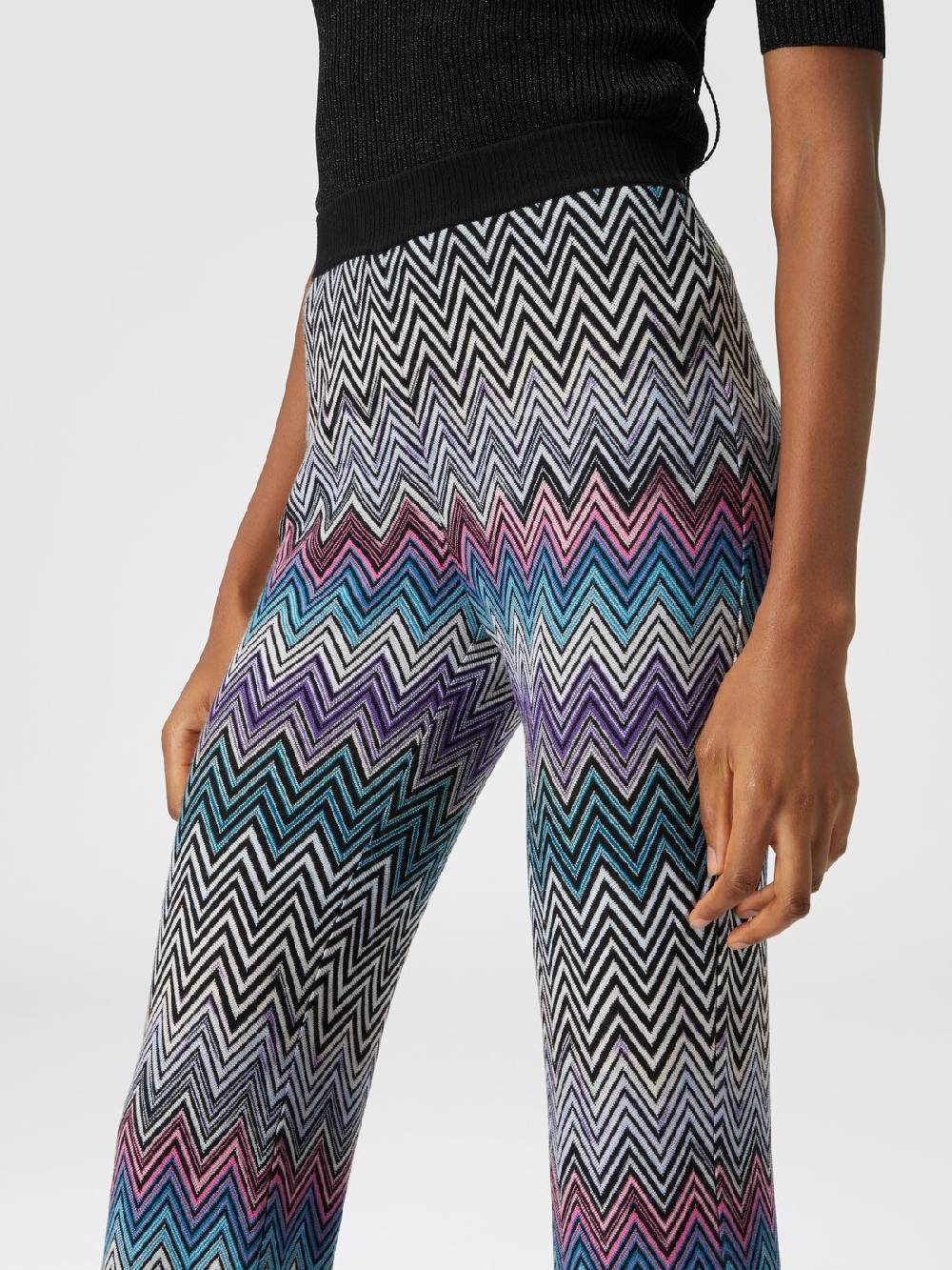 Missoni Pantaloni flare in lana zig zag Fino Al -60%