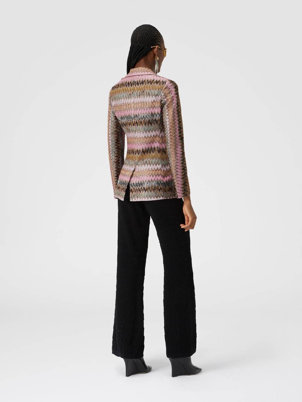 Missoni Blazer in maglia di viscosa chevron lamé Shopping Online