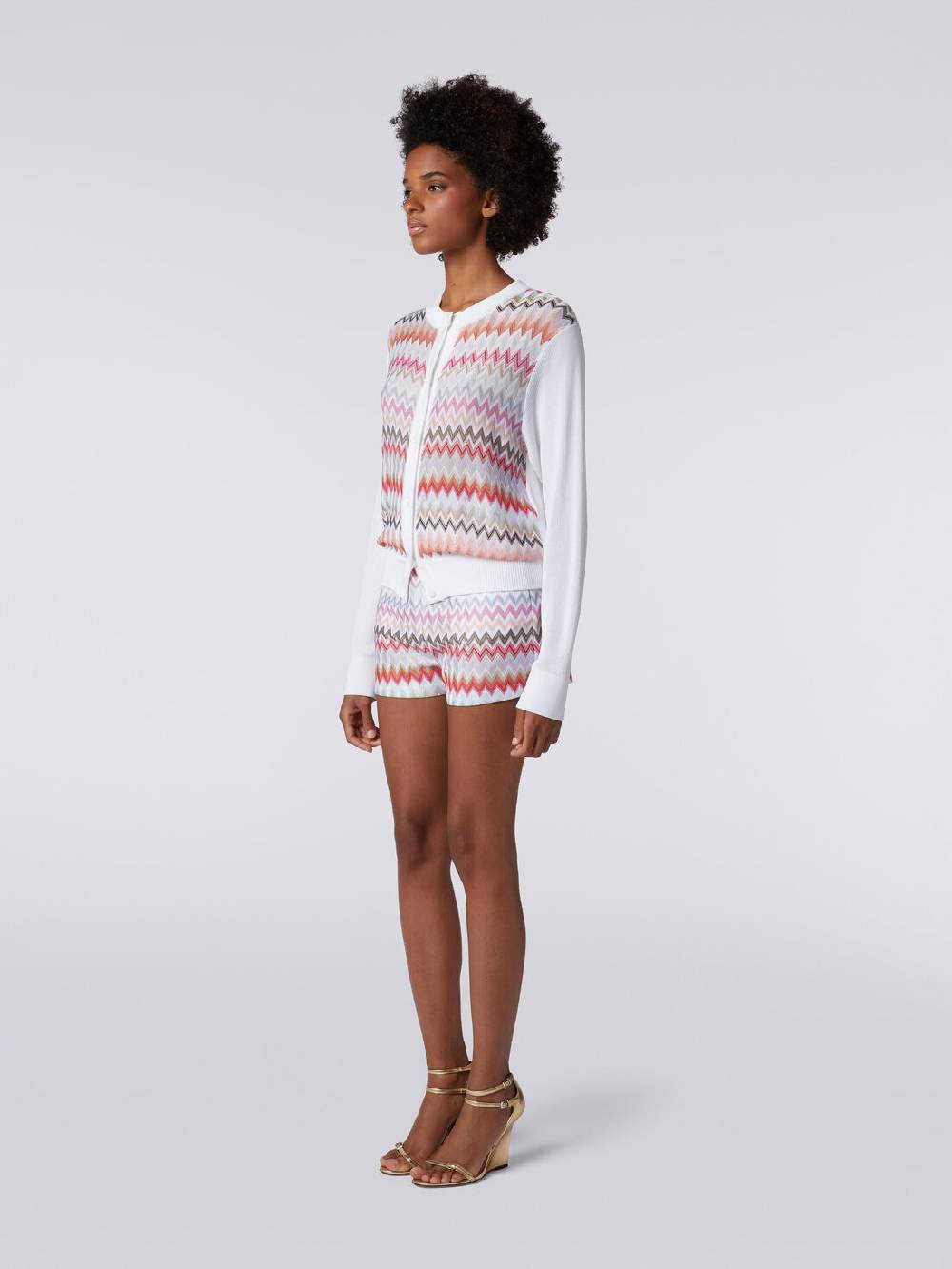 Missoni Cardigan corto in viscosa chevron Presa