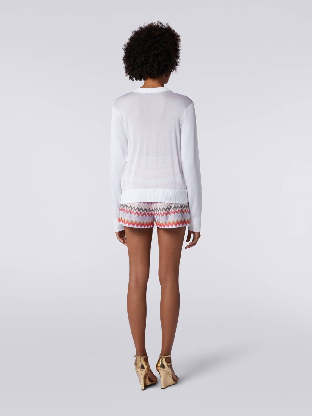 Missoni Cardigan corto in viscosa chevron Presa