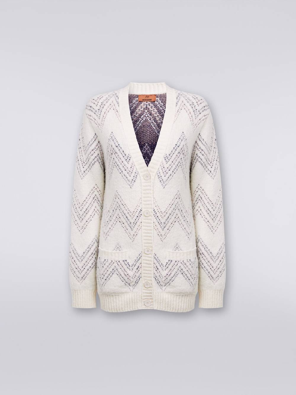 Missoni Cardigan oversize in misto cotone zig zag Outlet