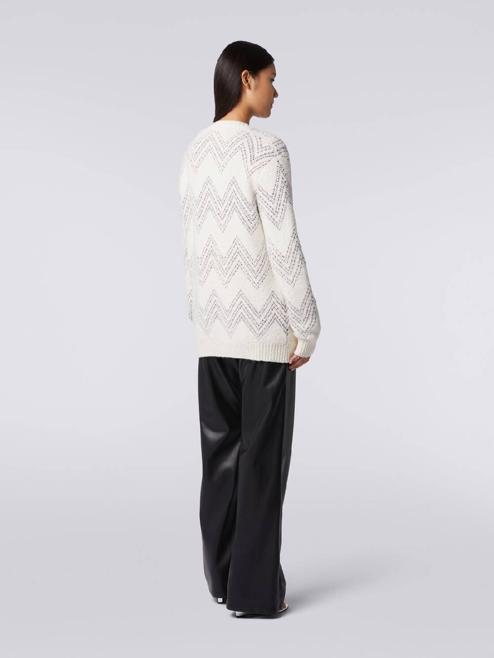 Missoni Cardigan oversize in misto cotone zig zag Outlet