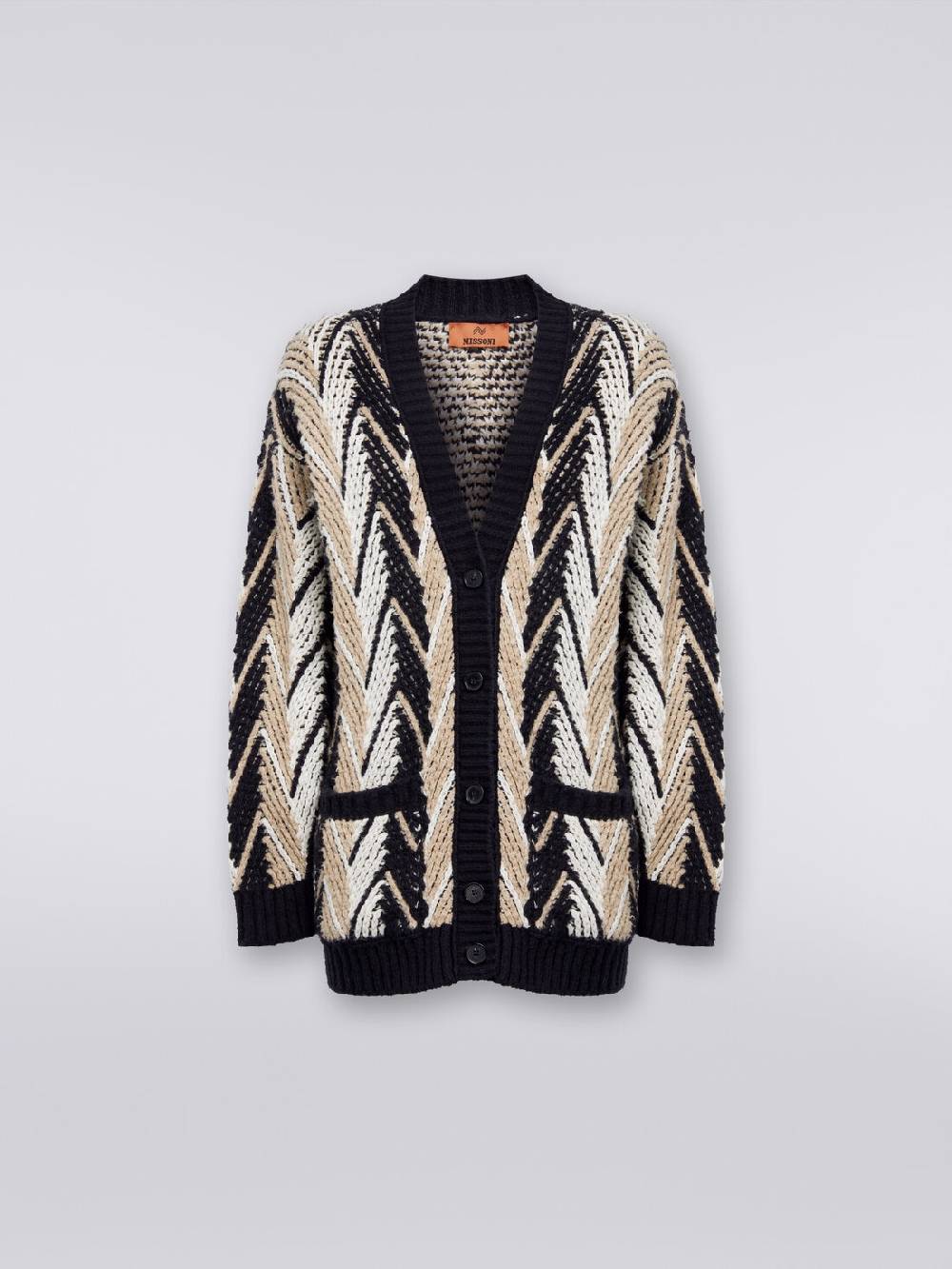 Missoni Cardigan in misto cotone zig zag In Vendita