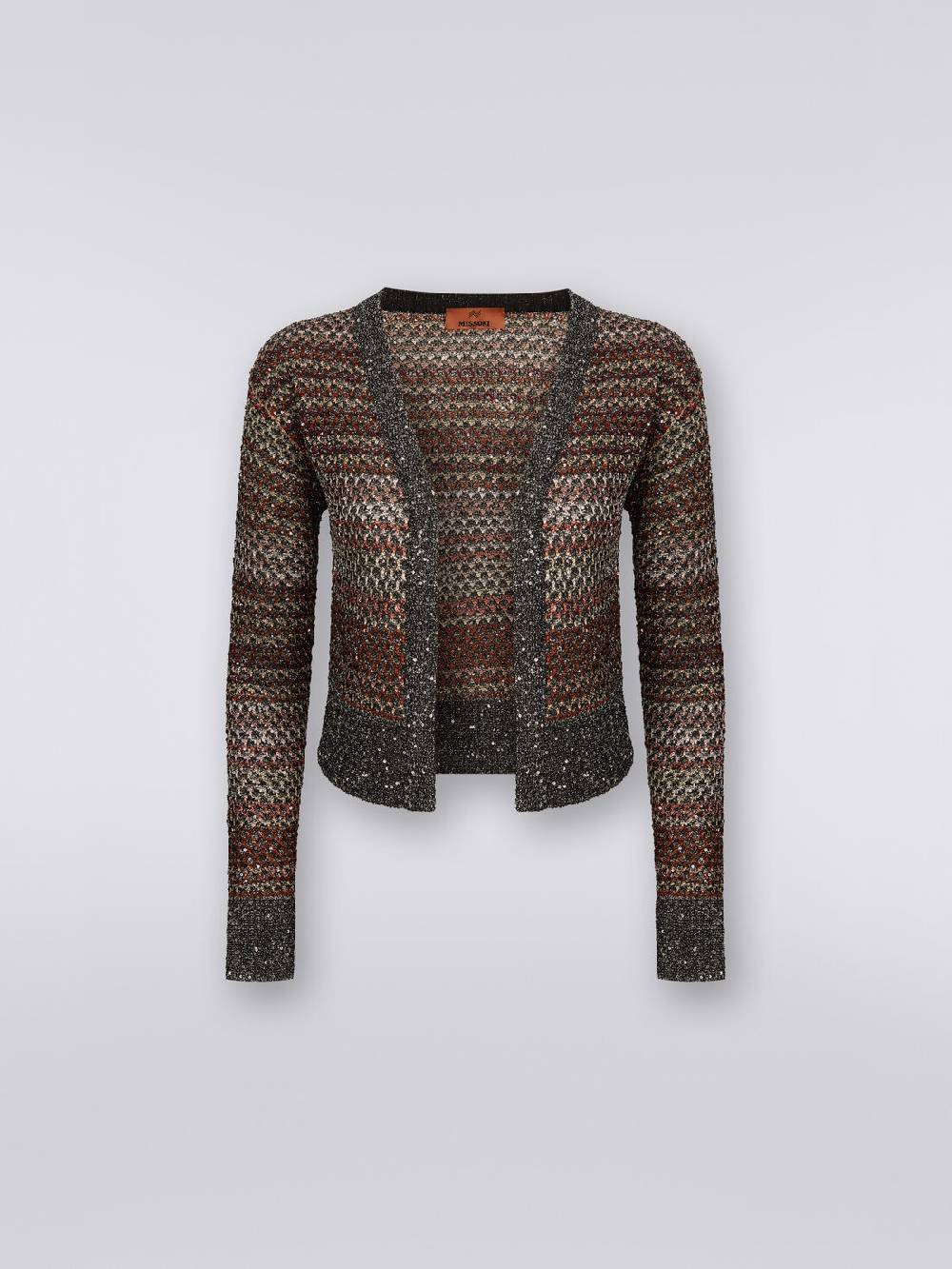 Missoni Cardigan corto in maglia a rete con paillettes Saldi