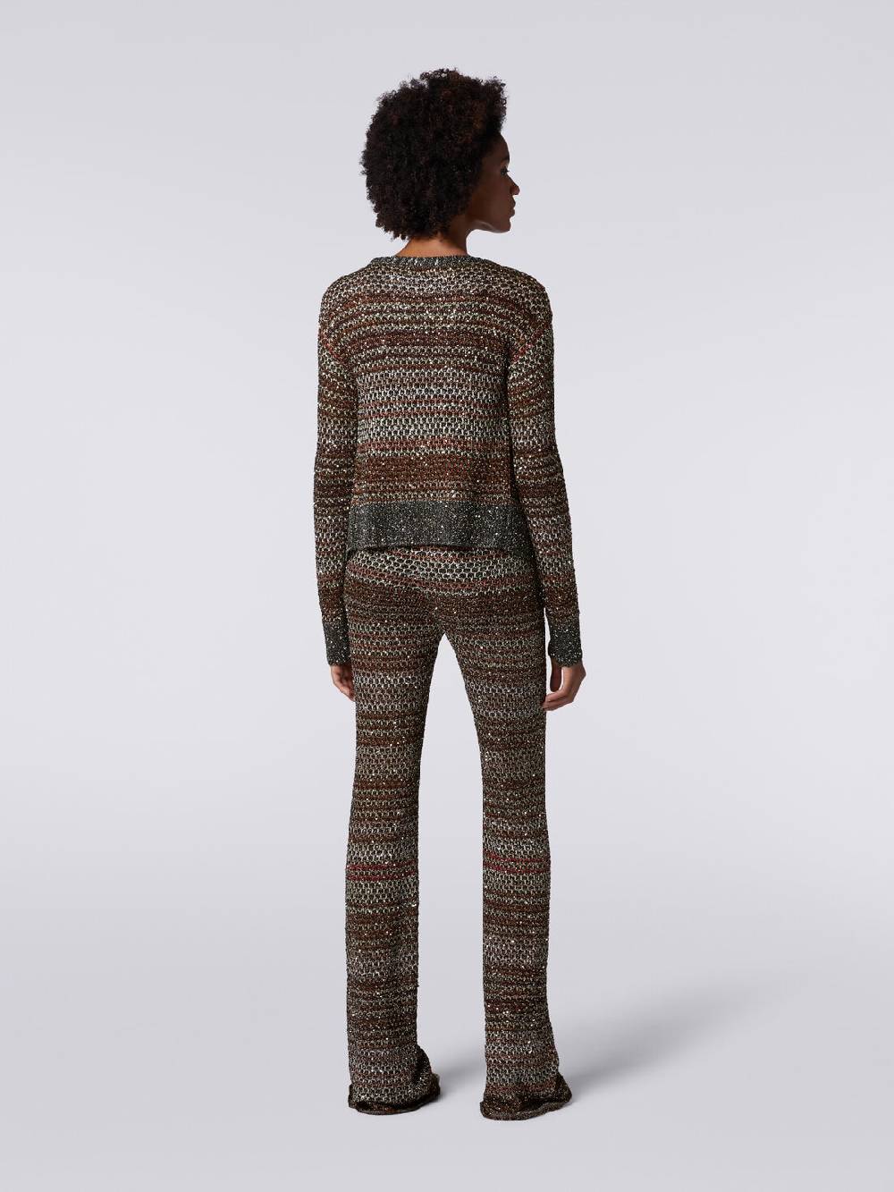 Missoni Cardigan corto in maglia a rete con paillettes Saldi