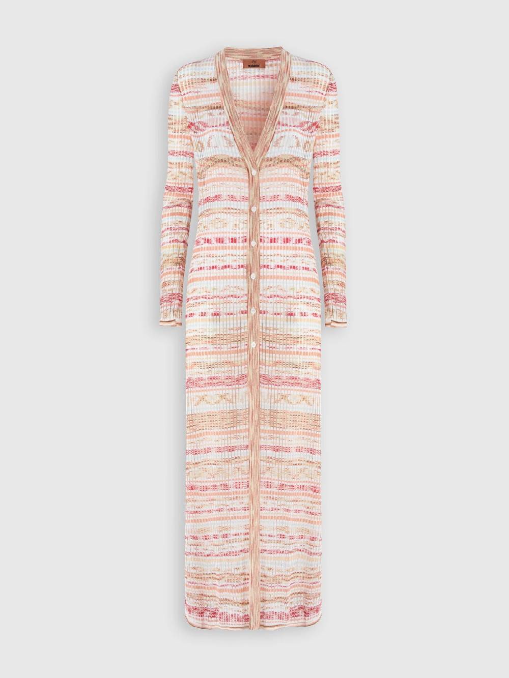Missoni Cardigan lungo a costine in viscosa fiammata Offerte