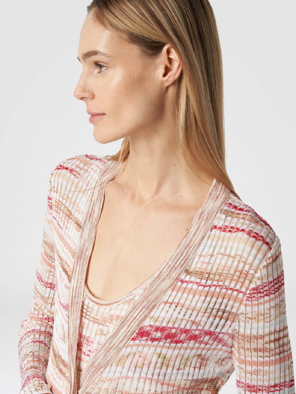 Missoni Cardigan lungo a costine in viscosa fiammata Offerte