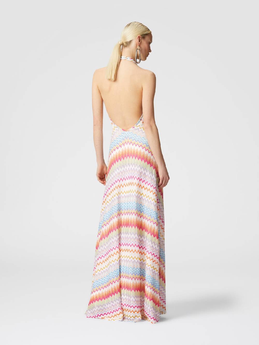 Missoni Abito lungo in viscosa zig zag con lurex Saldi Di Fabbrica