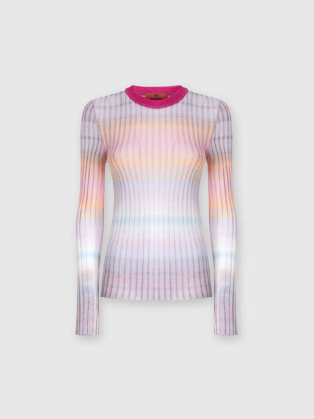 Missoni Maglia girocollo a coste con colletto a contrasto Moda