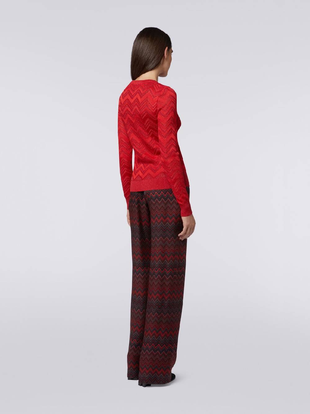 Missoni Cardigan in maglia zig zag tonale con lurex 2025