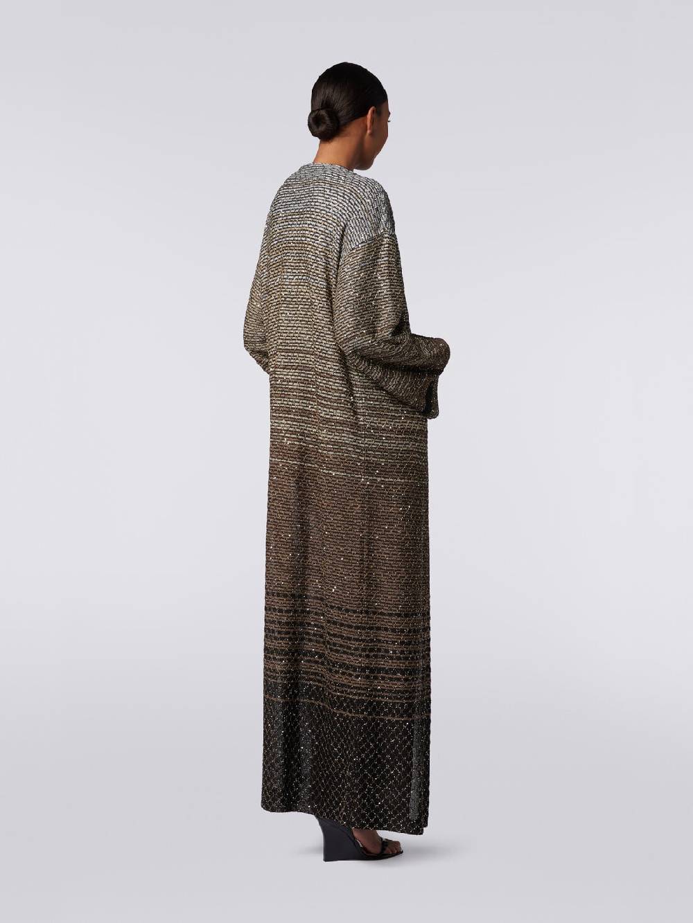 Missoni Cardigan lungo in maglia dégradé con paillettes Qualità