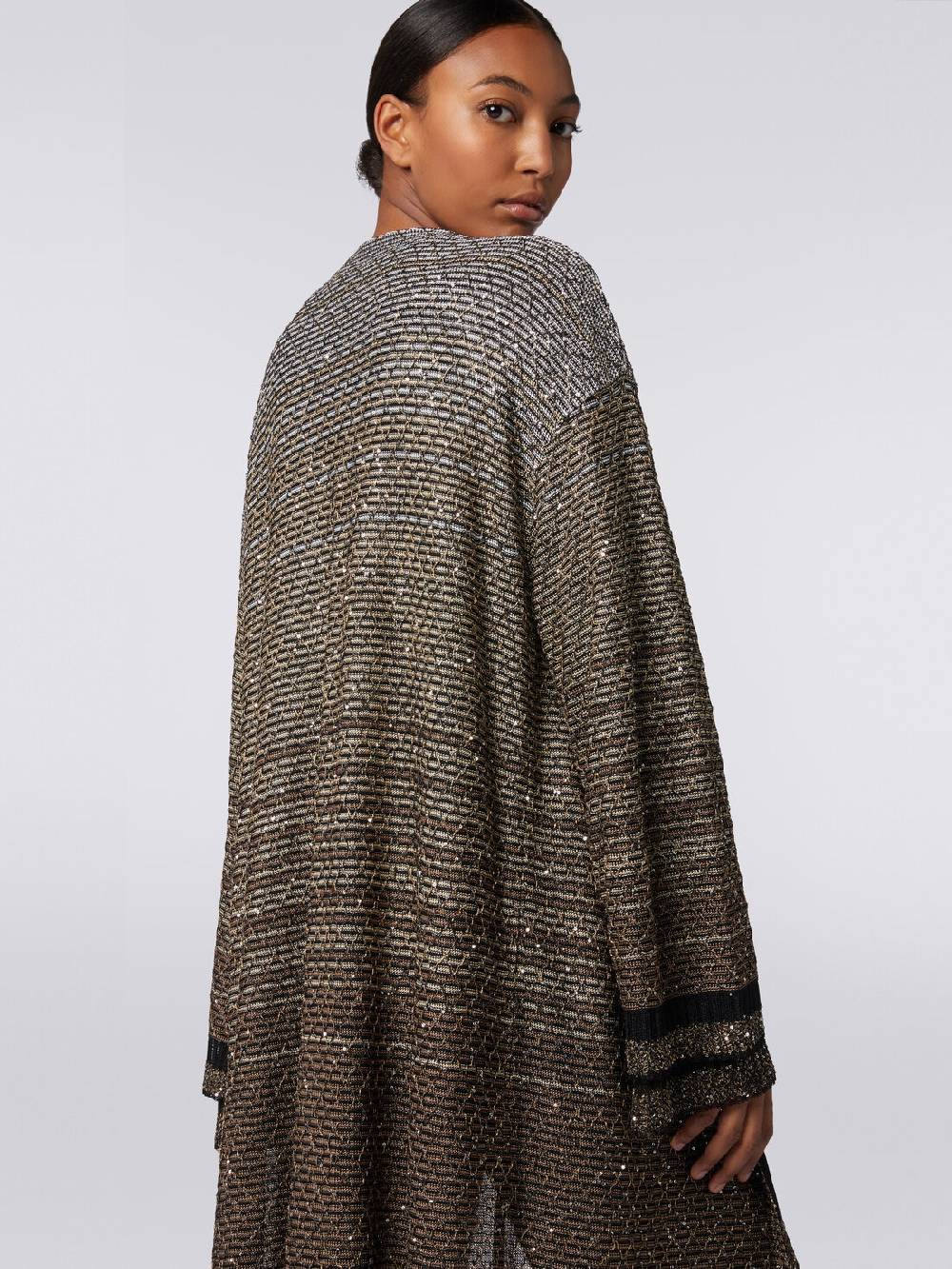Missoni Cardigan lungo in maglia dégradé con paillettes Qualità