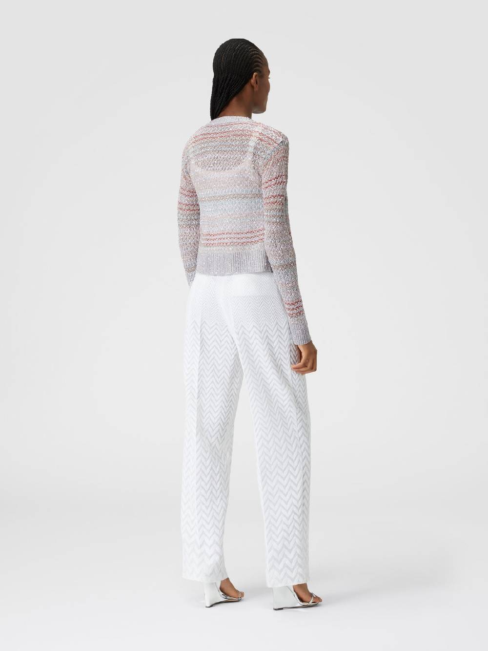 Missoni Cardigan corto in maglia a rete con paillettes Pezzi Unici