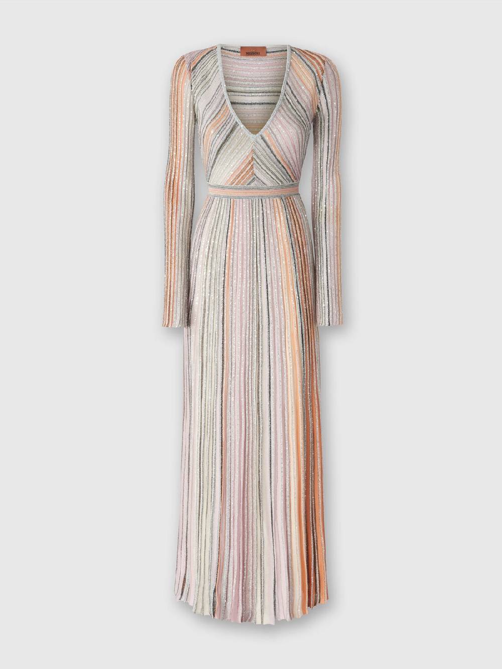 Missoni Abito lungo in maglia plissée lamé Soddisfazione Garantita