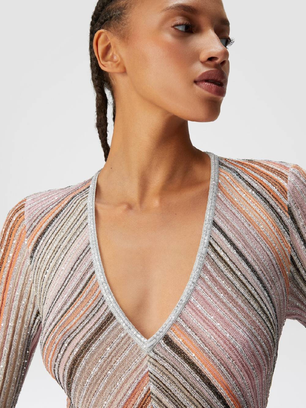 Missoni Abito lungo in maglia plissée lamé Soddisfazione Garantita
