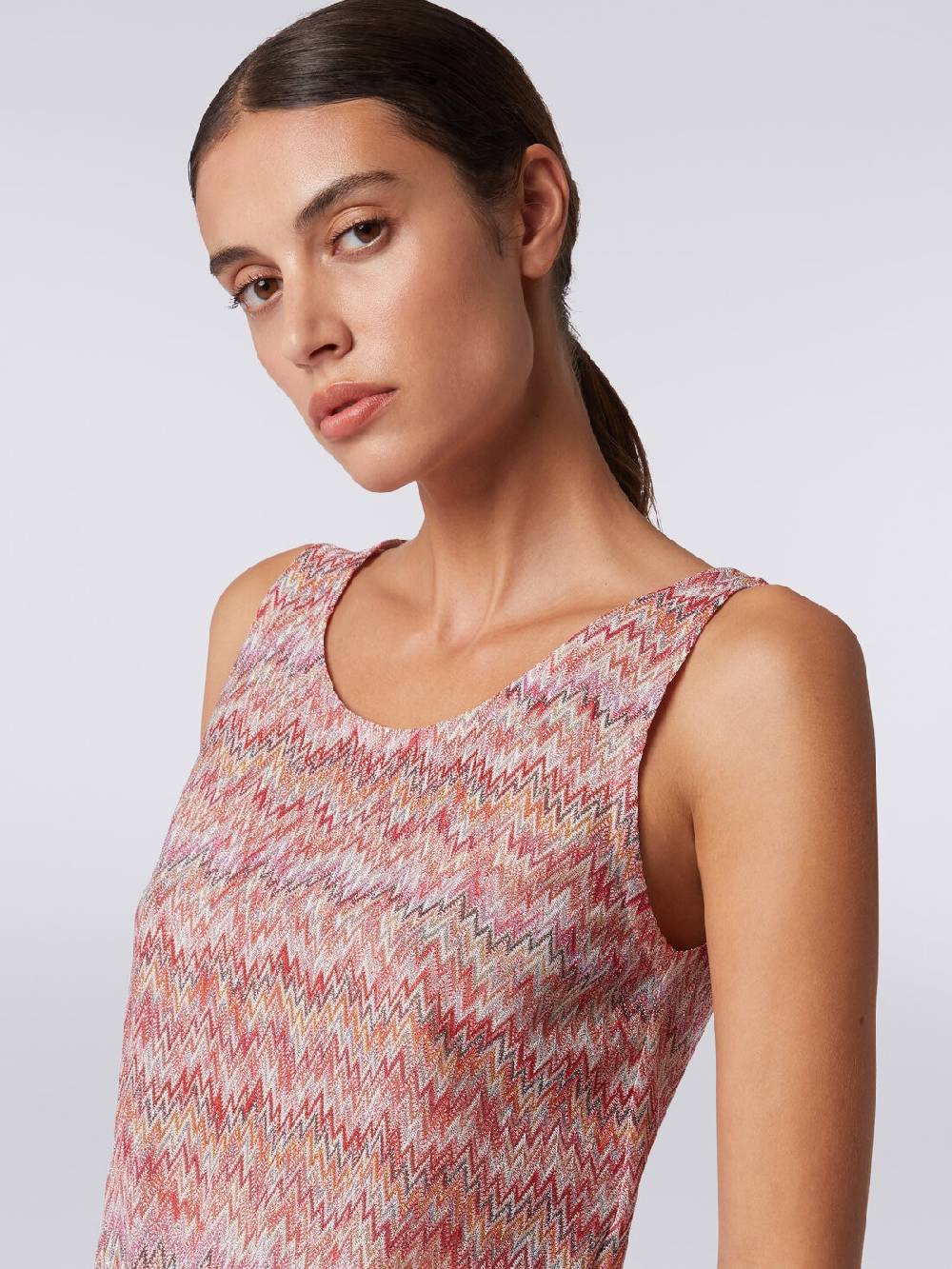Missoni Canottiera in misto viscosa lamé chevron Qualità Garantita