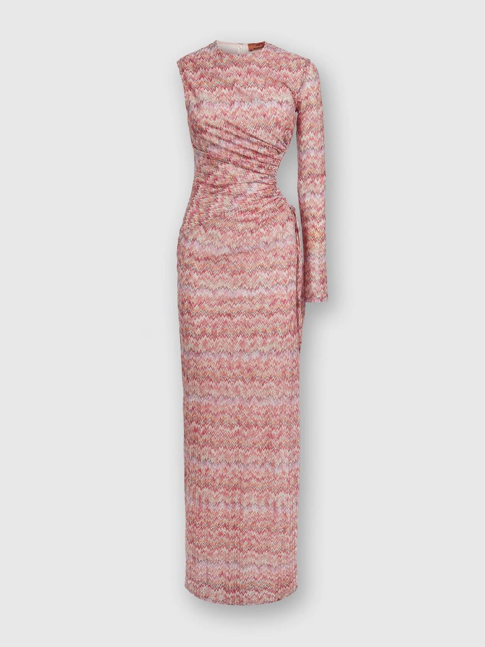 Missoni Abito lungo monospalla con dettaglio cut-out e spacco Acquista Ora