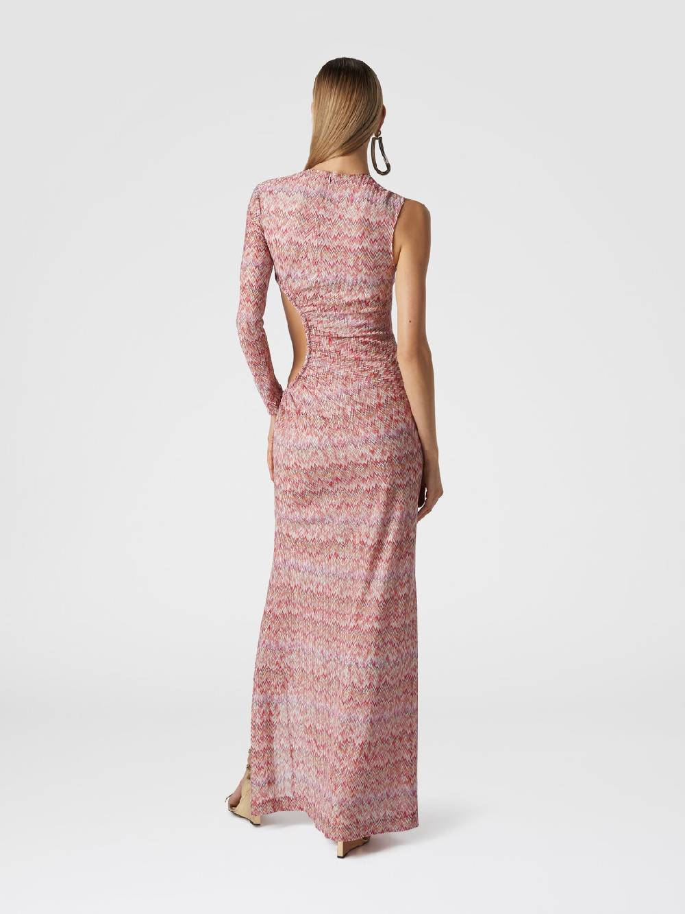 Missoni Abito lungo monospalla con dettaglio cut-out e spacco Acquista Ora