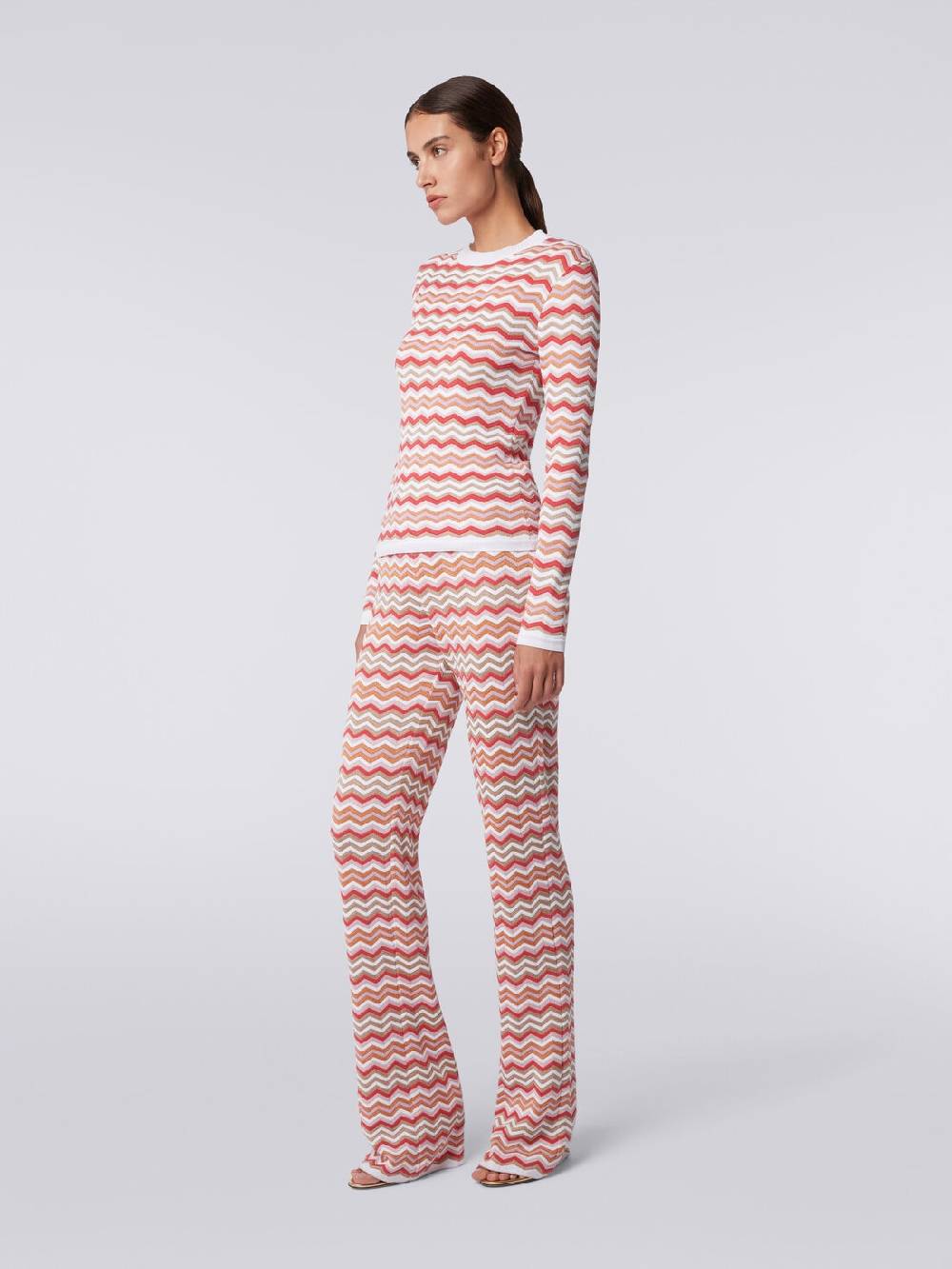 Missoni Pullover girocollo in cotone e viscosa zig zag Consegna Veloce