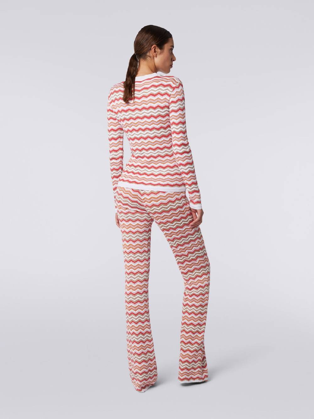 Missoni Pullover girocollo in cotone e viscosa zig zag Consegna Veloce