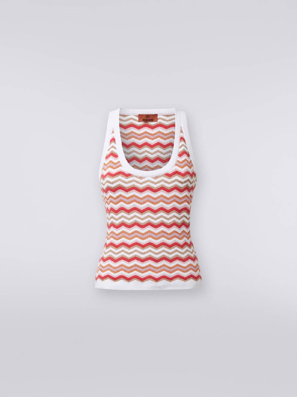 Missoni Canottiera in maglia di cotone e viscosa zig zag Qualità Garantita