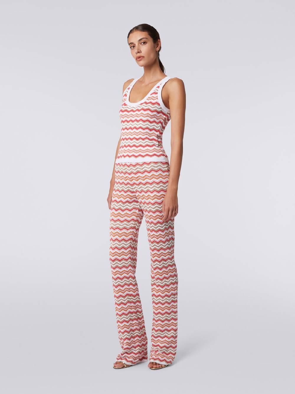 Missoni Canottiera in maglia di cotone e viscosa zig zag Qualità Garantita