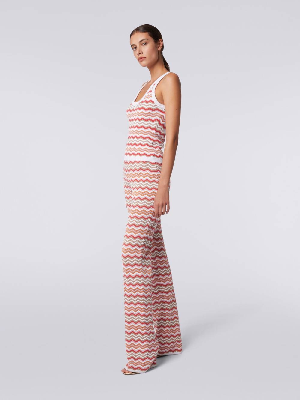 Missoni Pantaloni in maglia di cotone e viscosa zig zag Negozi Online