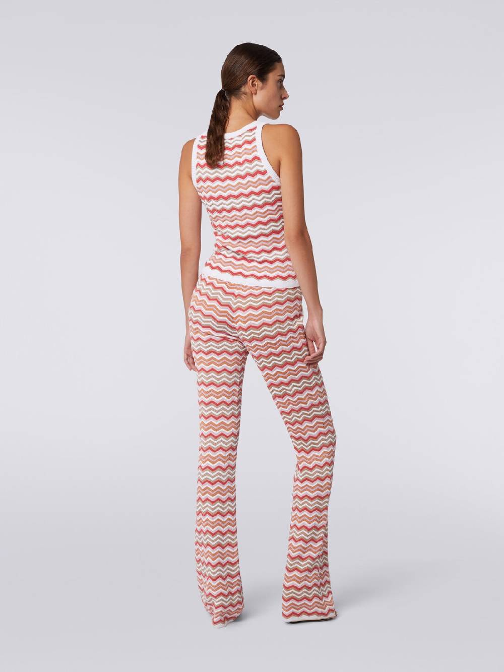 Missoni Pantaloni in maglia di cotone e viscosa zig zag Negozi Online