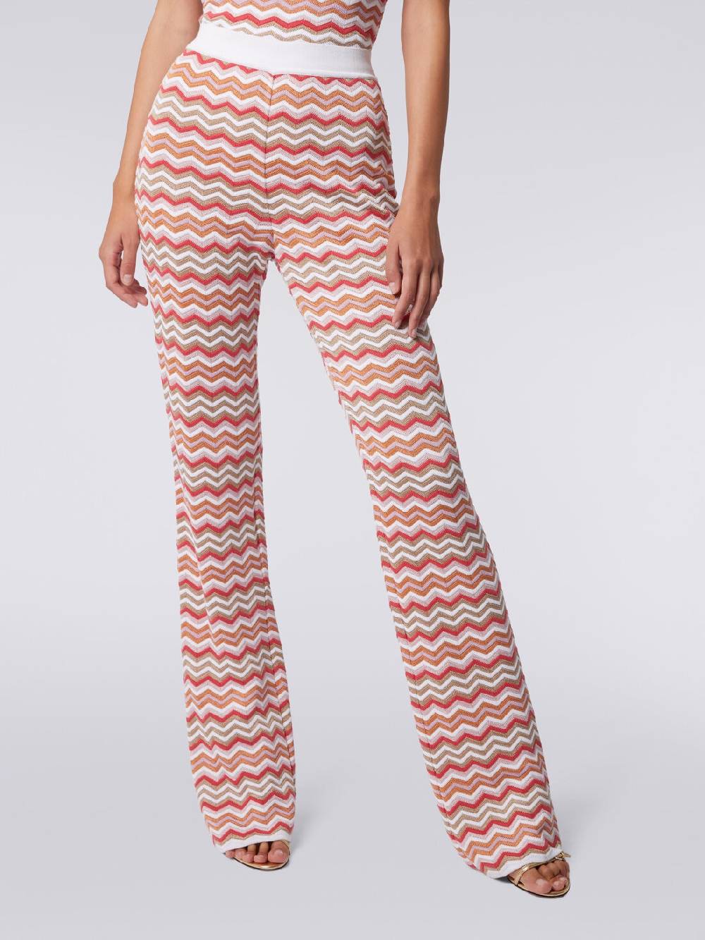 Missoni Pantaloni in maglia di cotone e viscosa zig zag Negozi Online