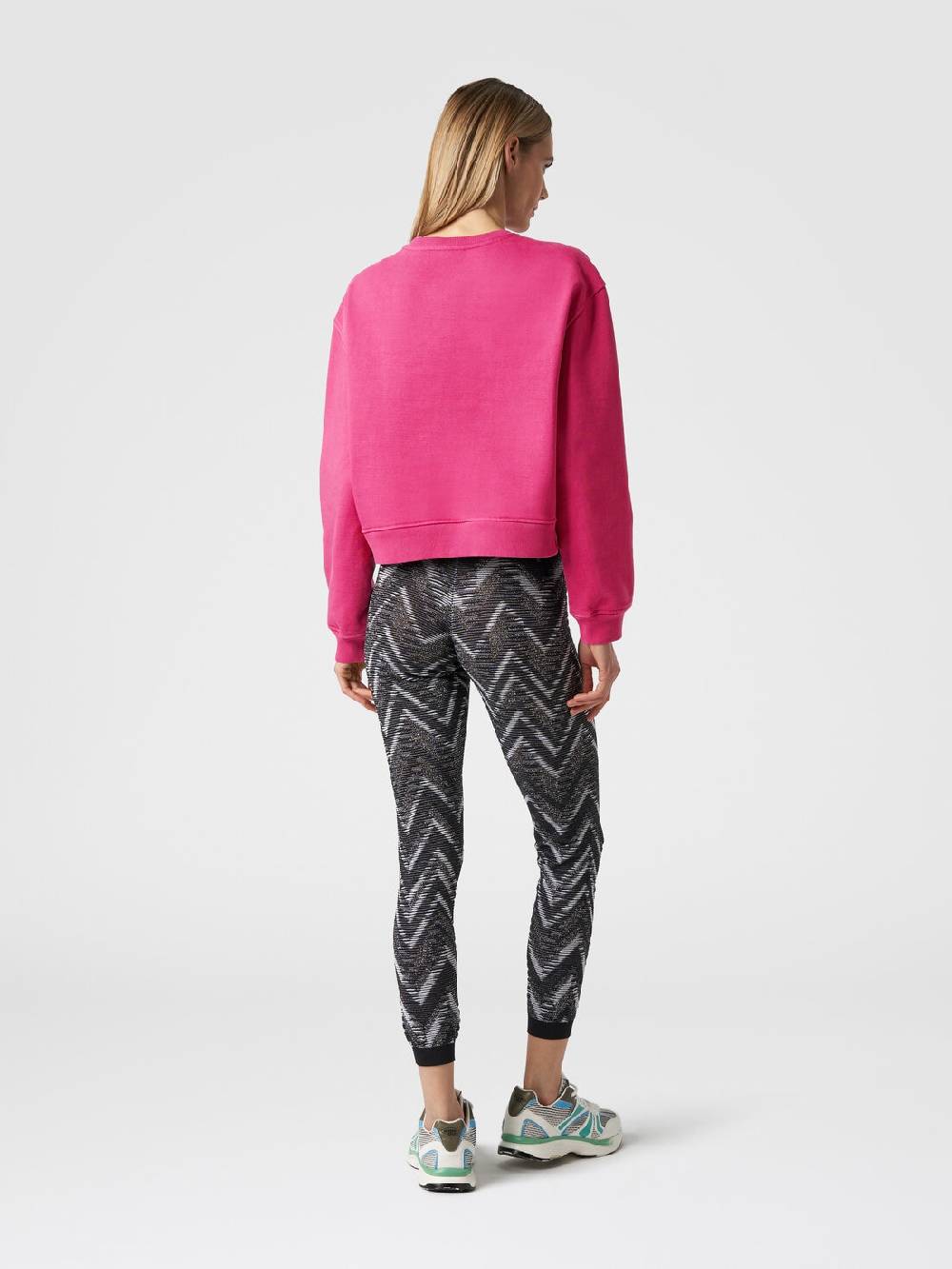 Missoni Felpa girocollo in cotone con logo Prezzo Ridotto