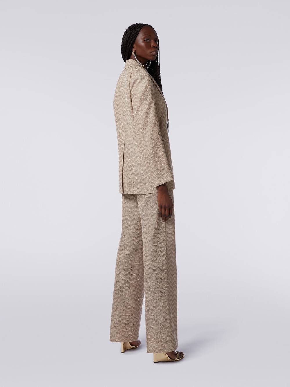 Missoni Blazer monopetto in cotone chevron Offerta