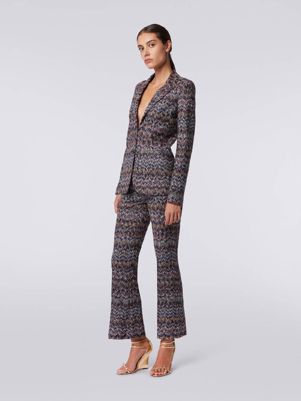 Missoni Blazer in misto viscosa zig zag con lurex Online