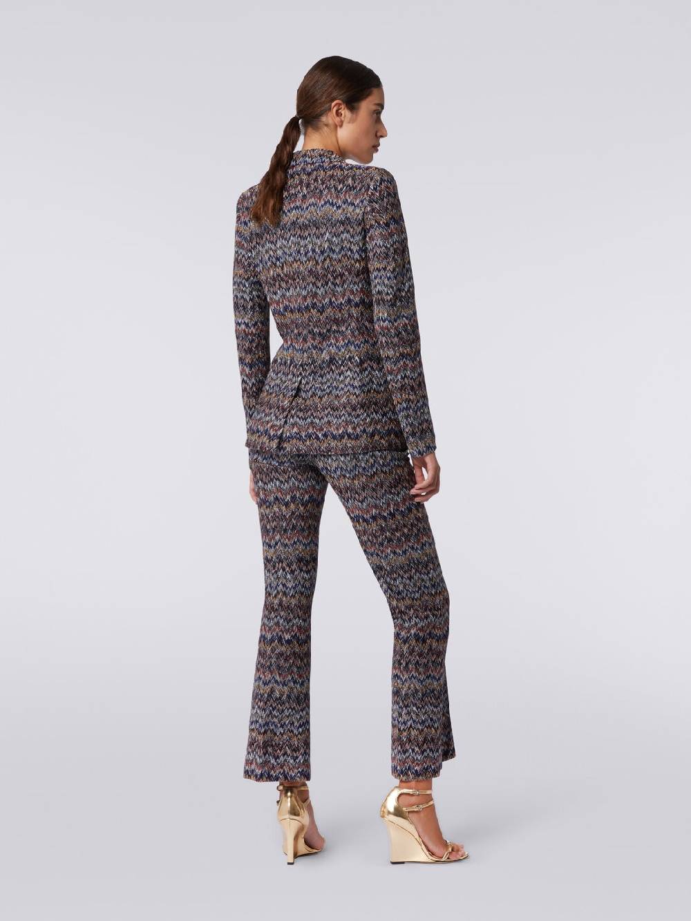 Missoni Blazer in misto viscosa zig zag con lurex Online