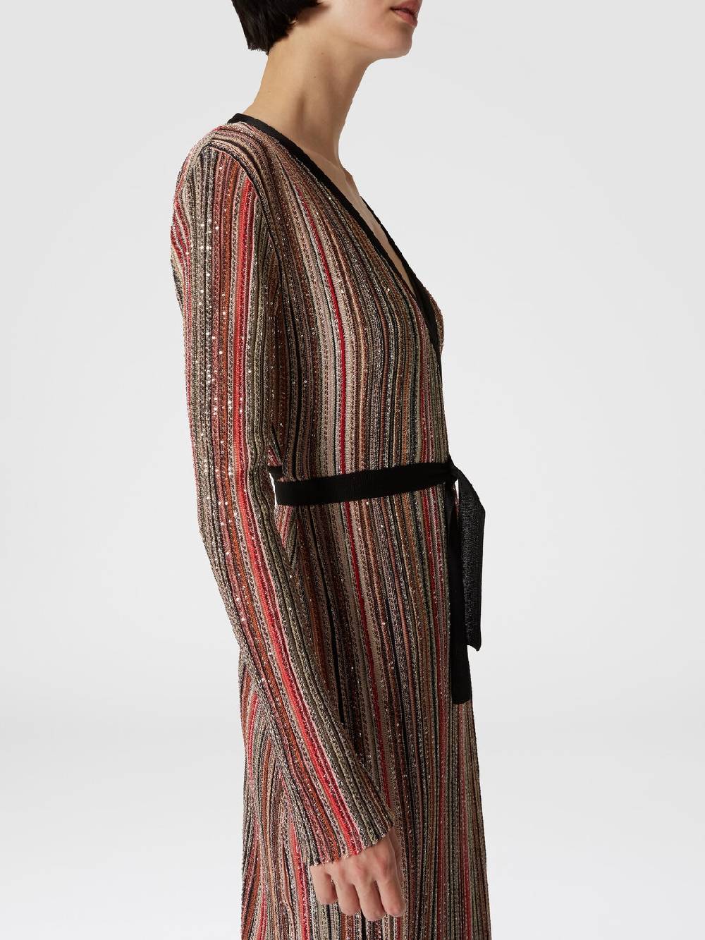 Missoni Abito lungo con chiusura a portafoglio e paillettes Online