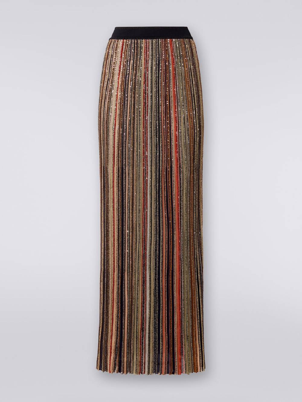 Missoni Gonna lunga plissée a righe verticali con paillettes Hotsell