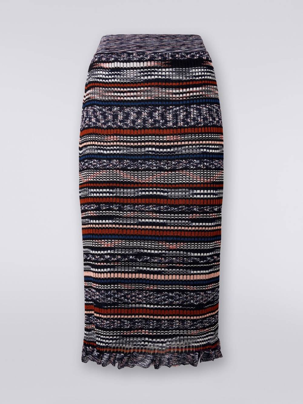 Missoni Gonna midi a costine in viscosa fiammata Saldi Di Fabbrica