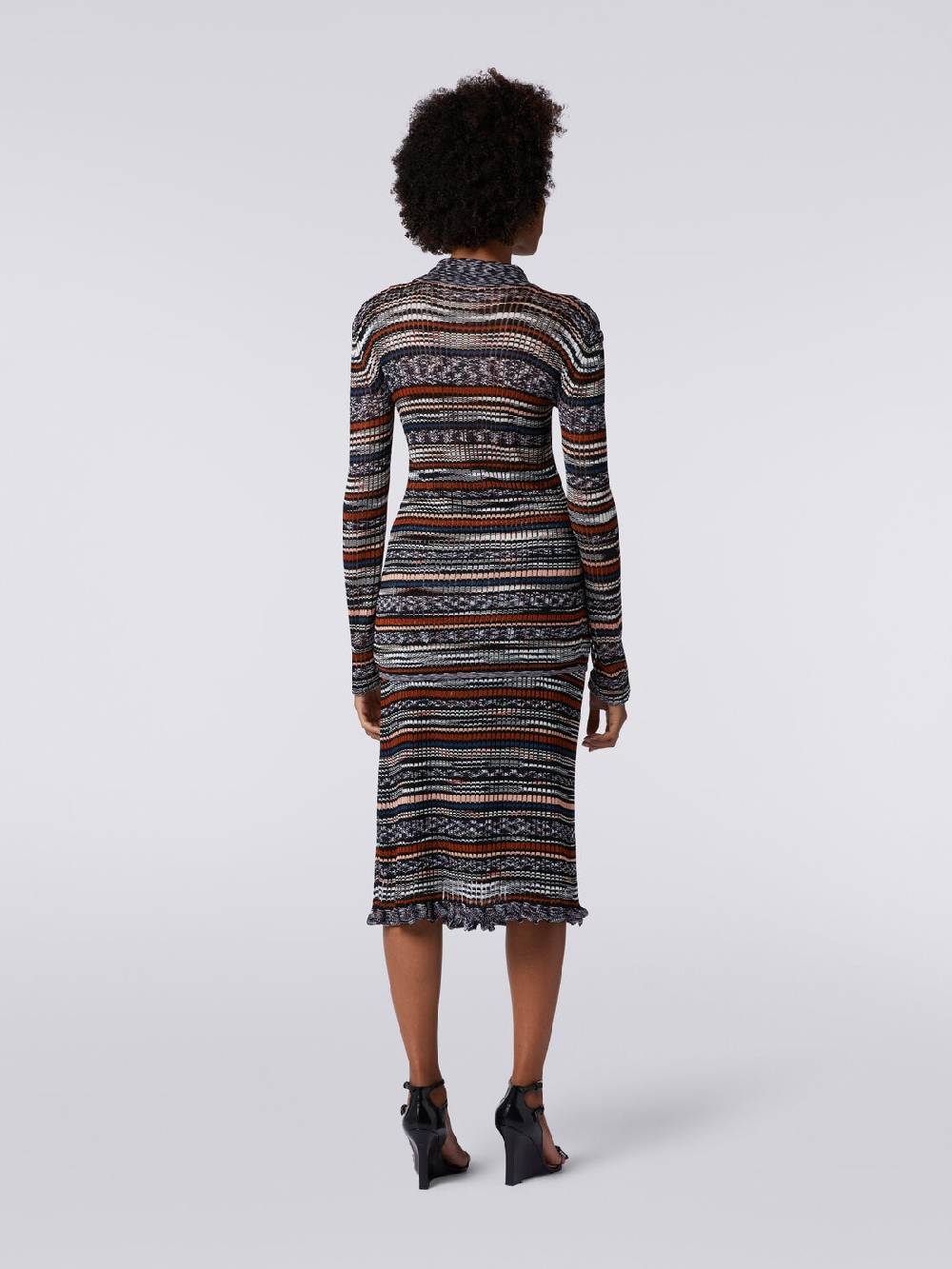 Missoni Gonna midi a costine in viscosa fiammata Saldi Di Fabbrica