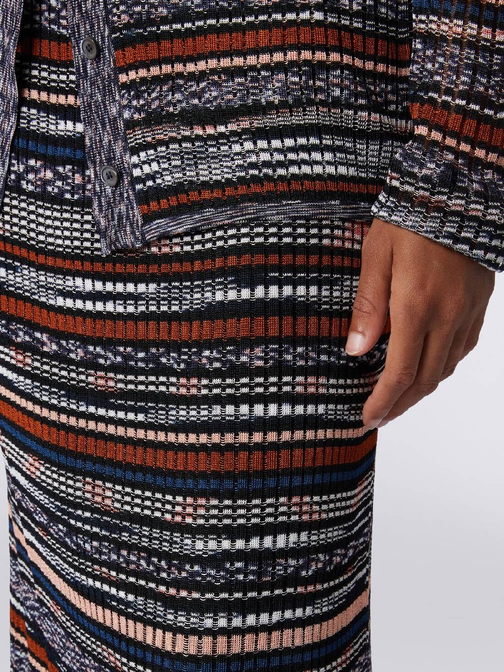 Missoni Gonna midi a costine in viscosa fiammata Saldi Di Fabbrica