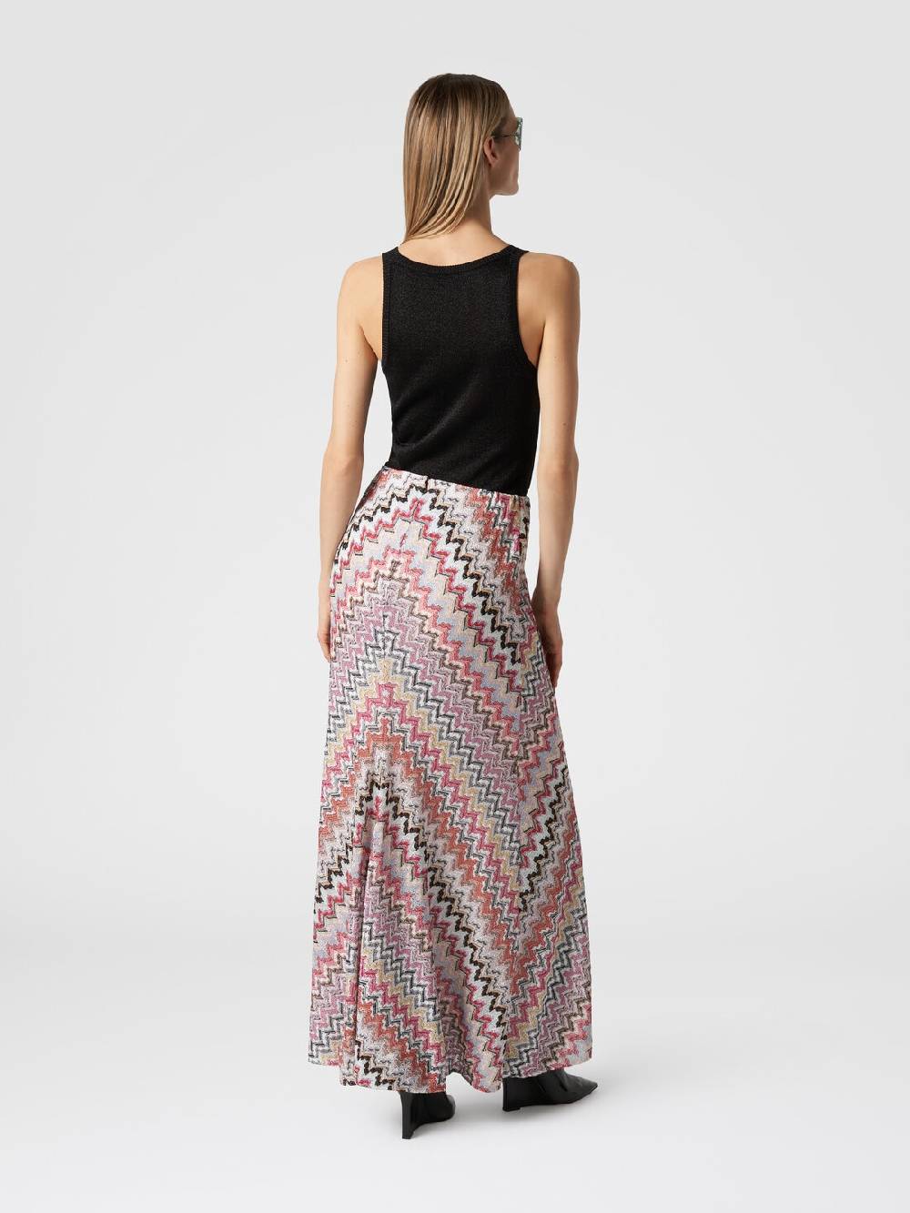 Missoni Gonna lunga in viscosa lamé zig zag Vendite Flash