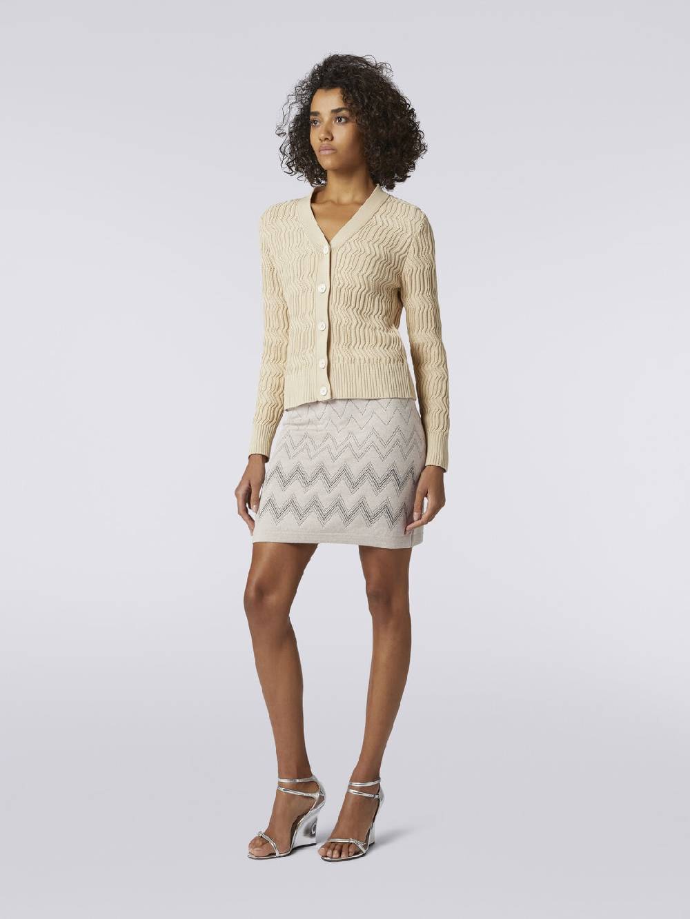 Missoni Minigonna in lana e viscosa zig zag con lurex In Saldo